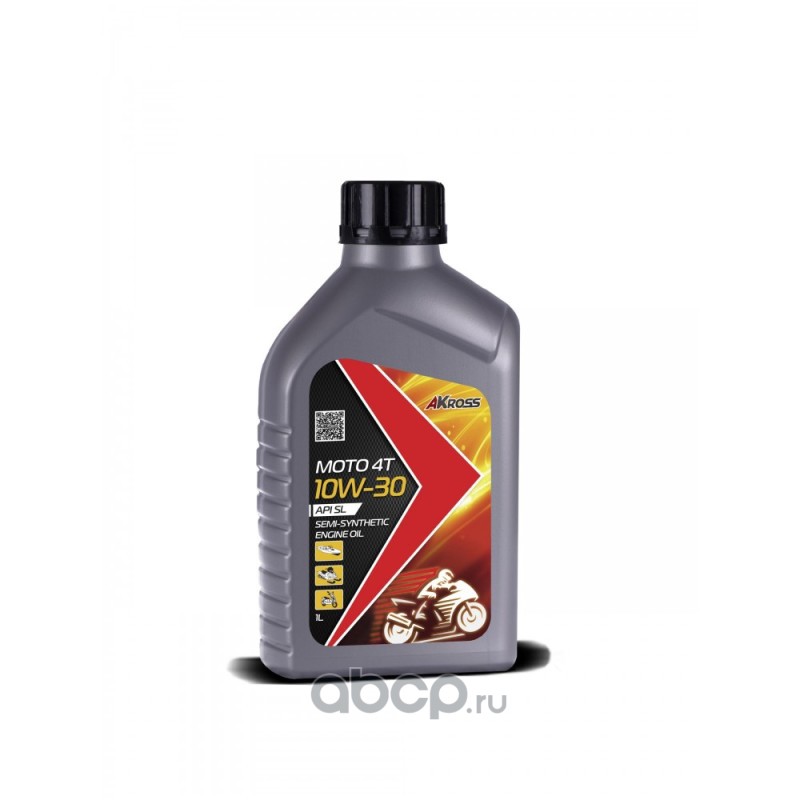 AKross AKS0028MOS Моторное масло AKross 10W-30 Moto 4t SL 1 л