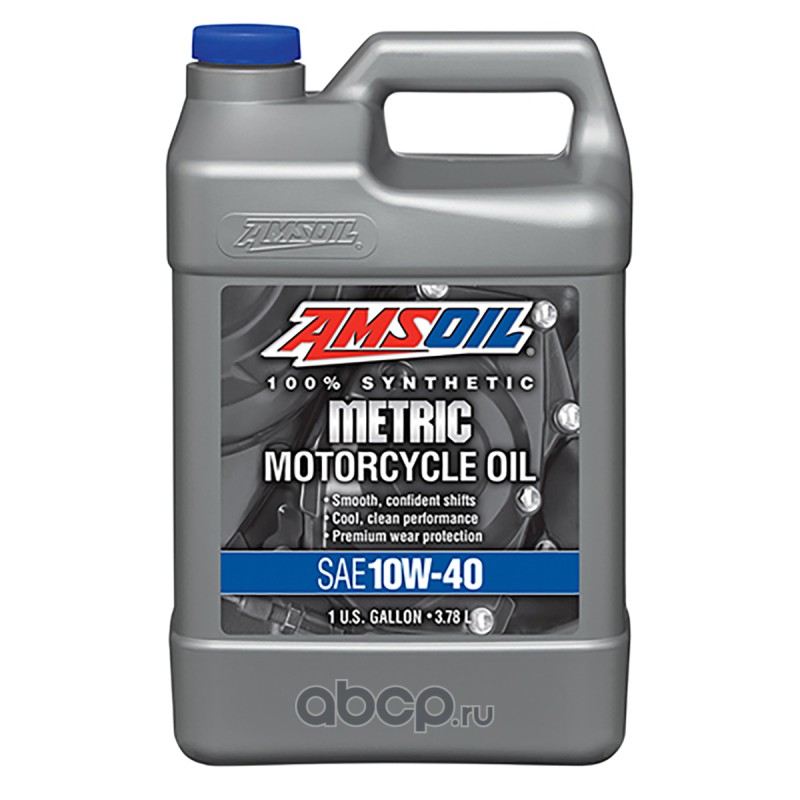 AMSOIL MCF1G Мотоциклетное масло AMSOIL Synthetic Metric Motorcycle Oil SAE 10W-40 (3,78л)