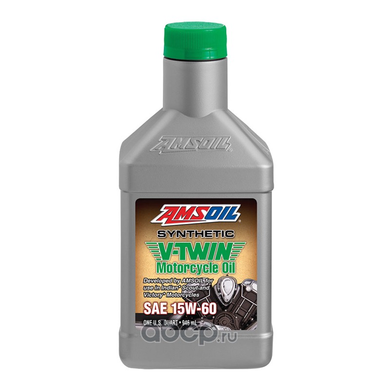 AMSOIL MSVQT Мотоциклетное масло AMSOIL Synthetic V-Twin Motorcycle Oil SAE 15W-60 (0.946л)