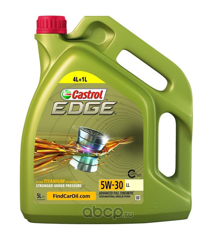 Castrol 15E78A Масло моторное синтетика Castrol EDGE LL 5W-30 5 л.