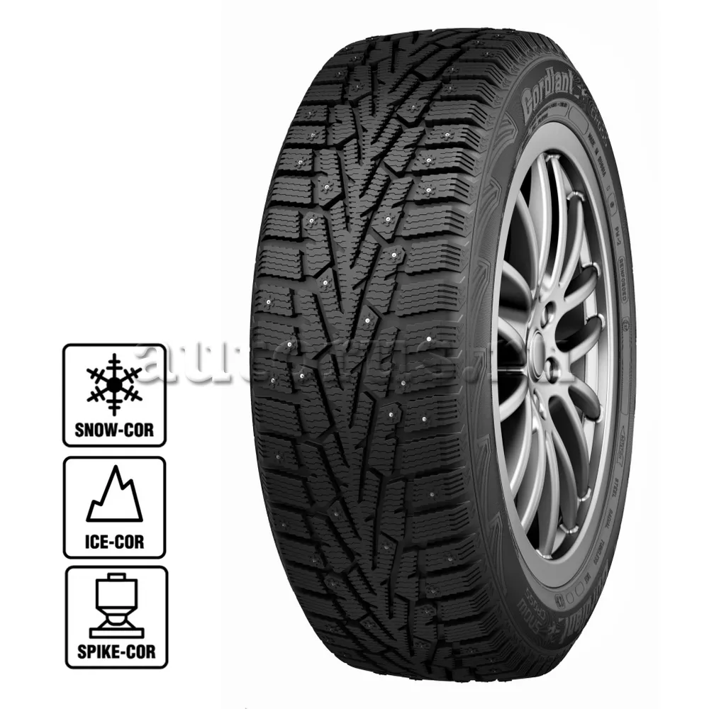 Cordiant 1305231971 Шина зимняя шипованная легковая 185/65R15 Snow Cross PW-2 92T