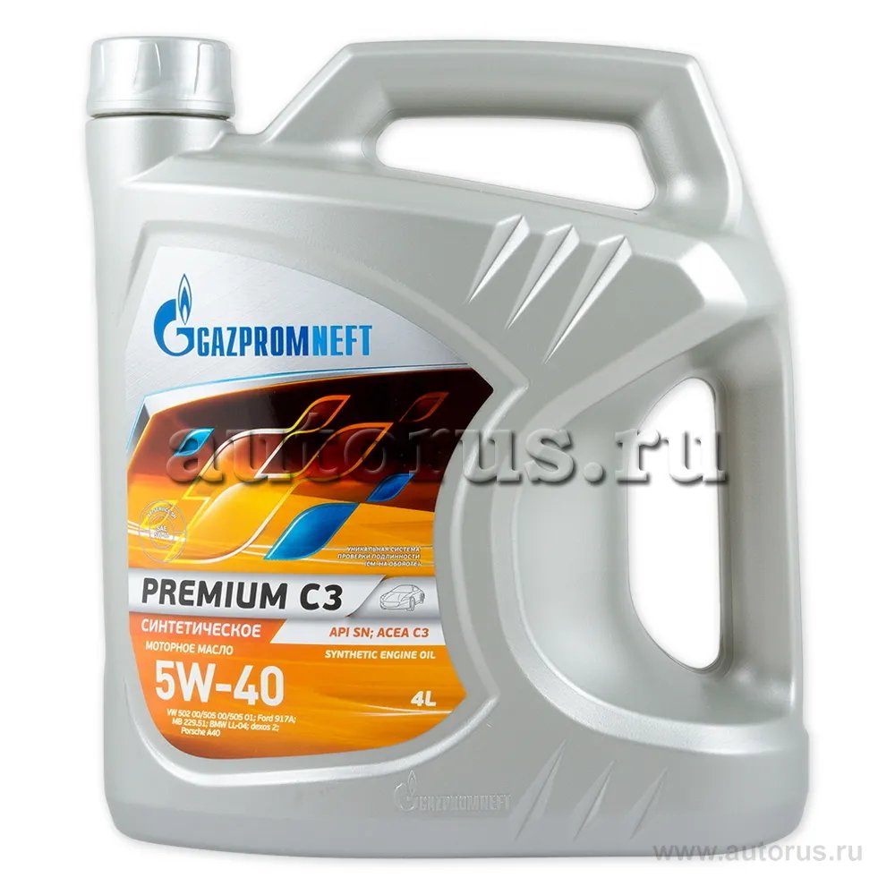 Gazpromneft 253142233 Масло моторное синтетика Gazpromneft PREMIUM C3 5W-40 4 л.
