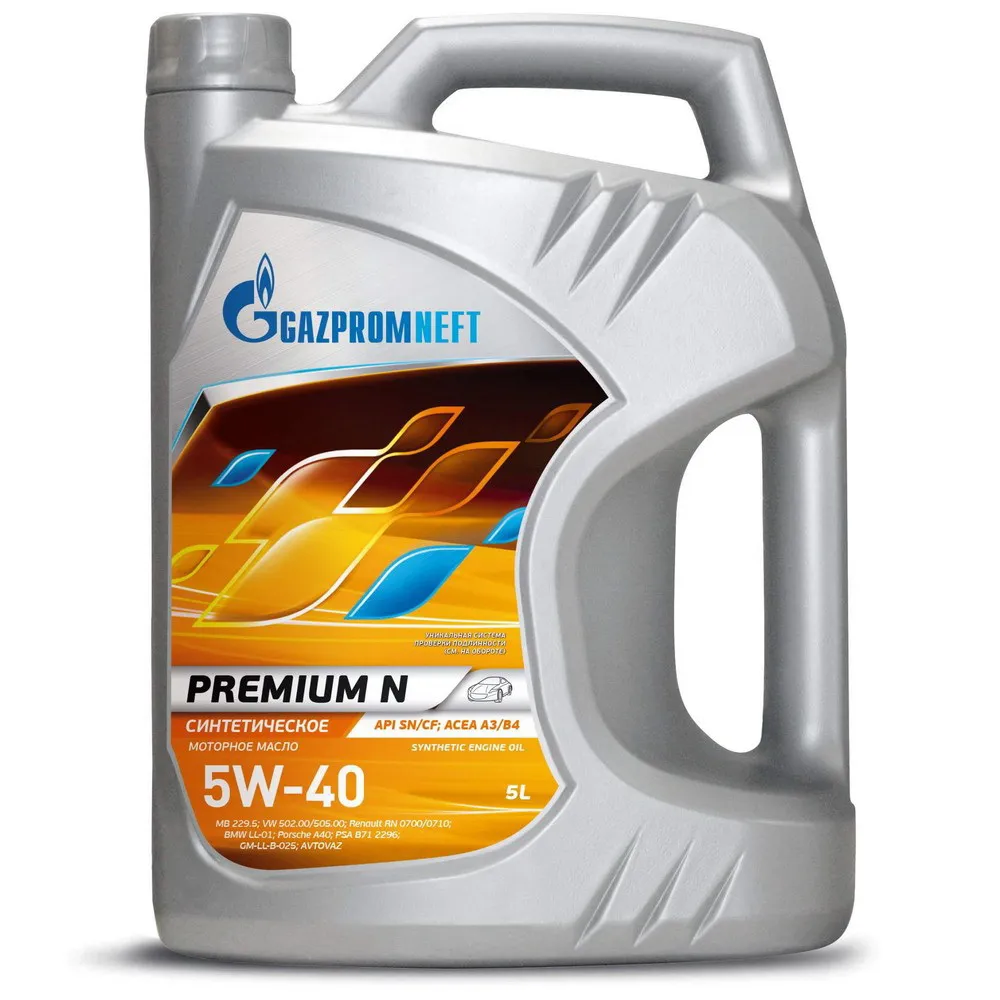 Gazpromneft 2389907002 Масло моторное синтетика Gazpromneft Premium N 5W-40 5 л.