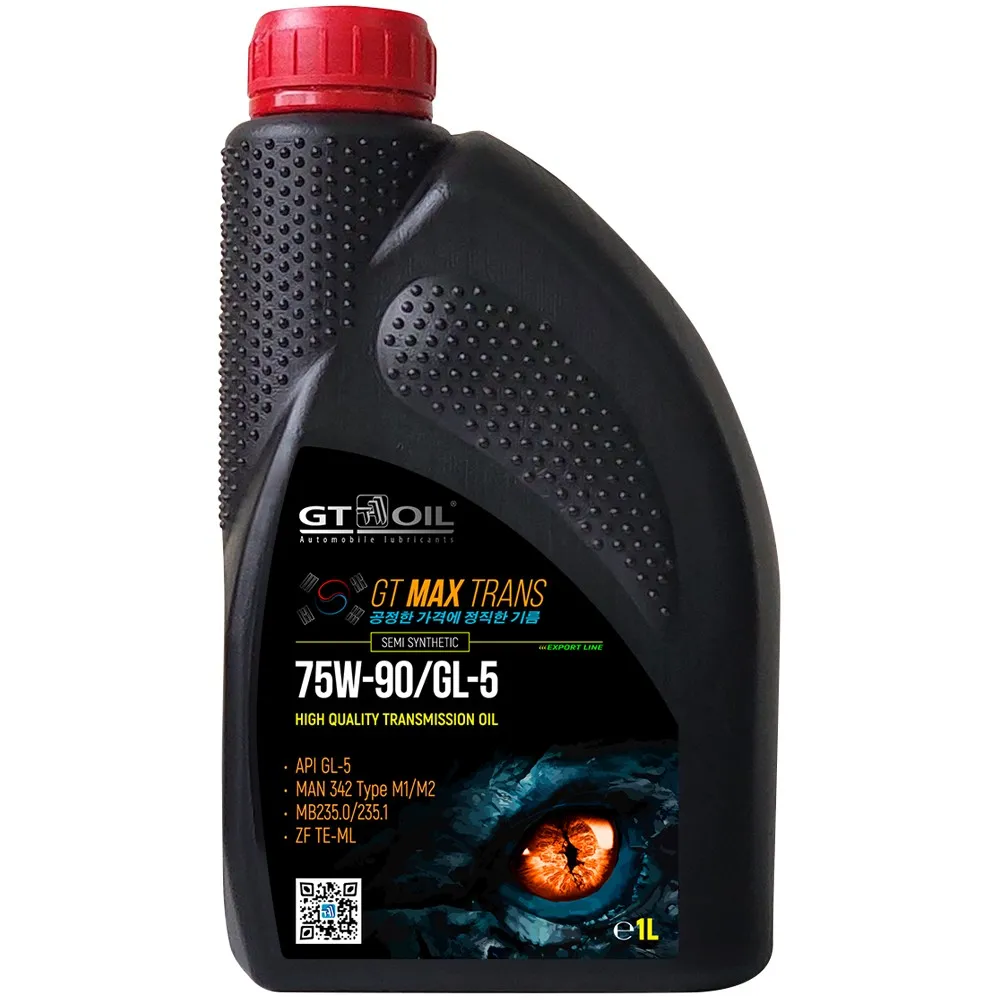 GT OIL 8809059409084 Масло дифференциал,МКПП,мост полусинтетика 75W-90 GL-5 1л.