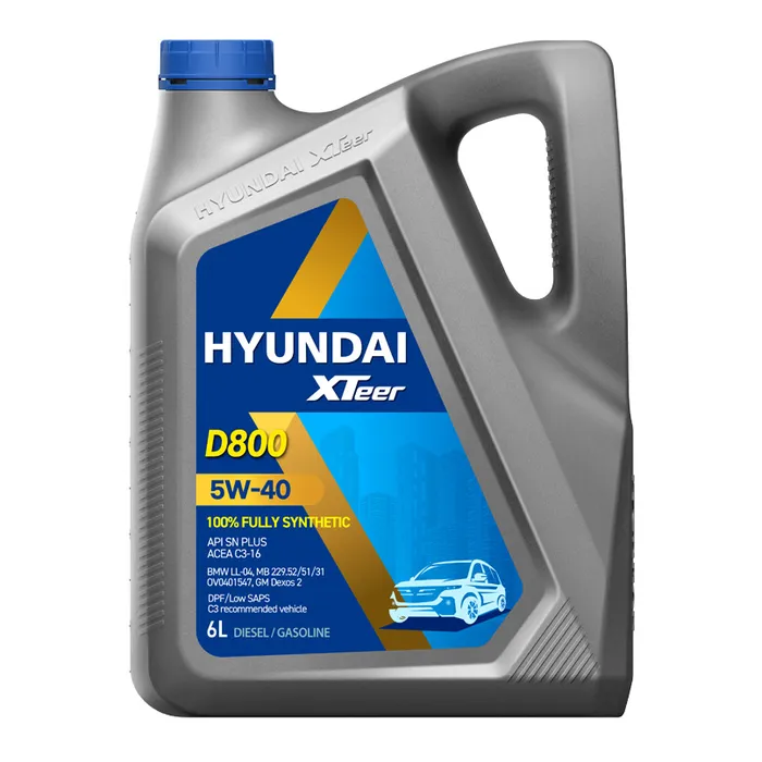HYUNDAI XTeer 1061223 Масло моторное синтетика HYUNDAI XTeer D800 C3 5W-40 6 л.