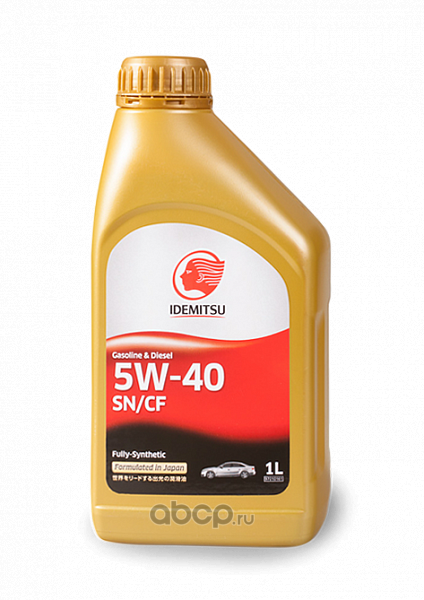 IDEMITSU 30011333724 Масло моторное синтетика IDEMITSU IDEMITSU SN/CF FULLY-SYNTHETIC 5W-40 1 л.