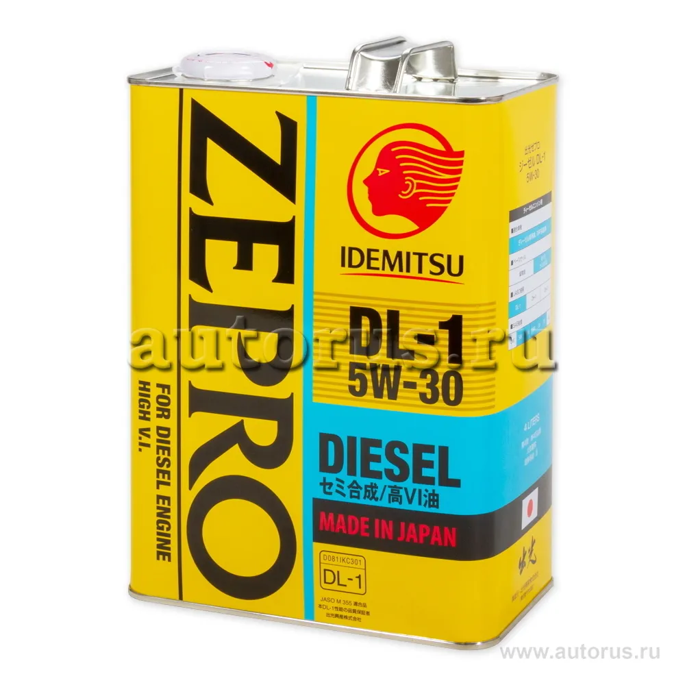 IDEMITSU 2156004 Масло моторное полусинтетика IDEMITSU ZEPRO DIESEL JASO DL-1 ACEA C2-08 SEMI-SYNTHETIC 5W-30 4 л.
