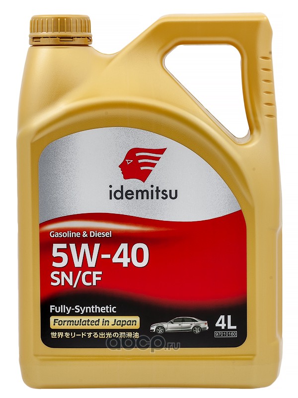 IDEMITSU 30011333746 Масло моторное синтетика IDEMITSU IDEMITSU SN/CF FULLY-SYNTHETIC 5W-40 4 л.