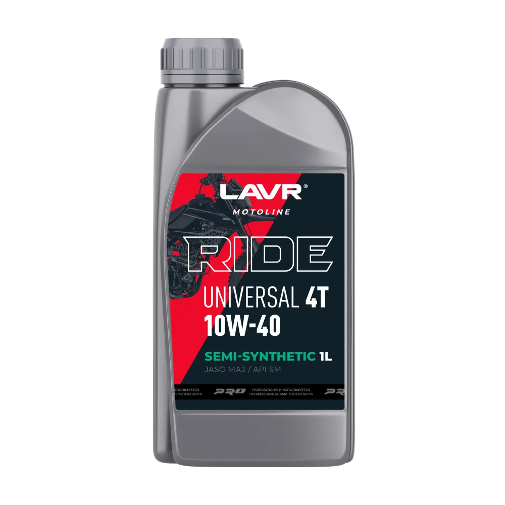 LAVR LN7745 Моторное масло RIDE UNIVERSAL 4T 10W40 SM