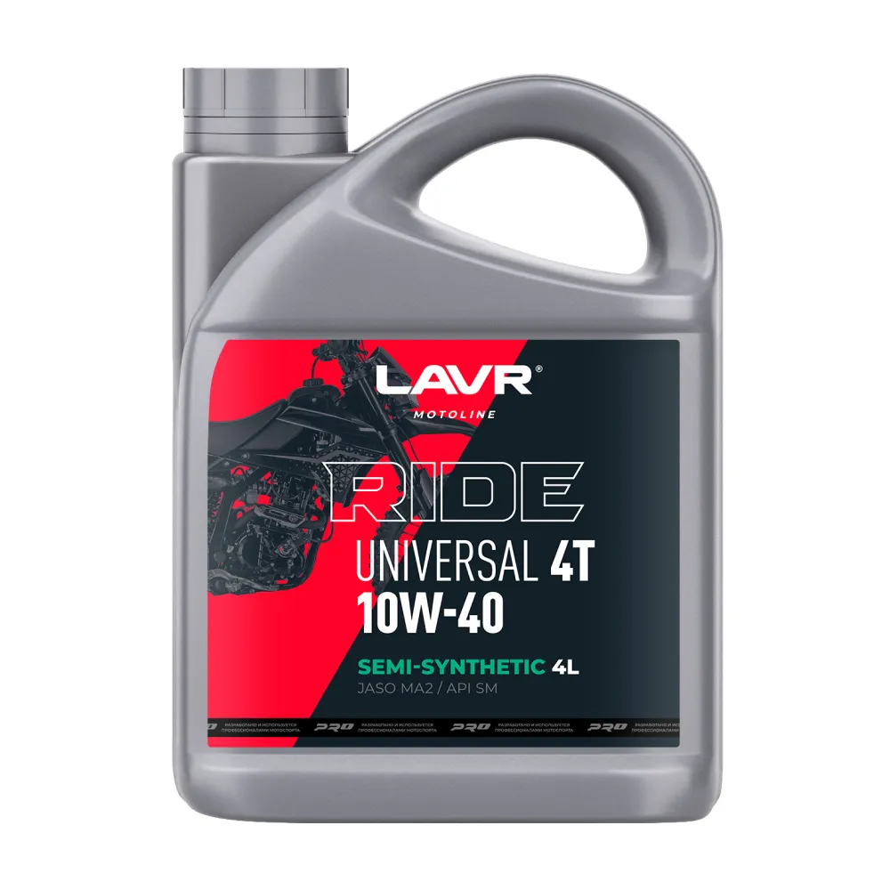 LAVR LN7746 Моторное масло RIDE UNIVERSAL 4Т 10W40 SM