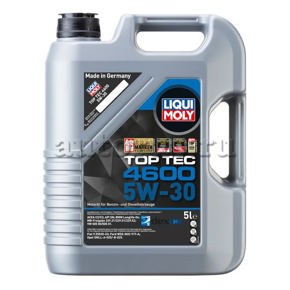 LIQUI MOLY 8033 Масло моторное синтетика LIQUI MOLY Top Tec 4600 5W-30 5 л.