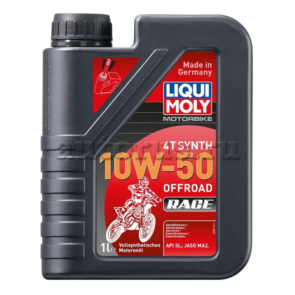 LIQUI MOLY 3051 LiquiMoly Синт. мот.масло д/4-т.мотоц. Motorbike 4T Synth Offroad Race 10W-50 SN MA2 (1л)