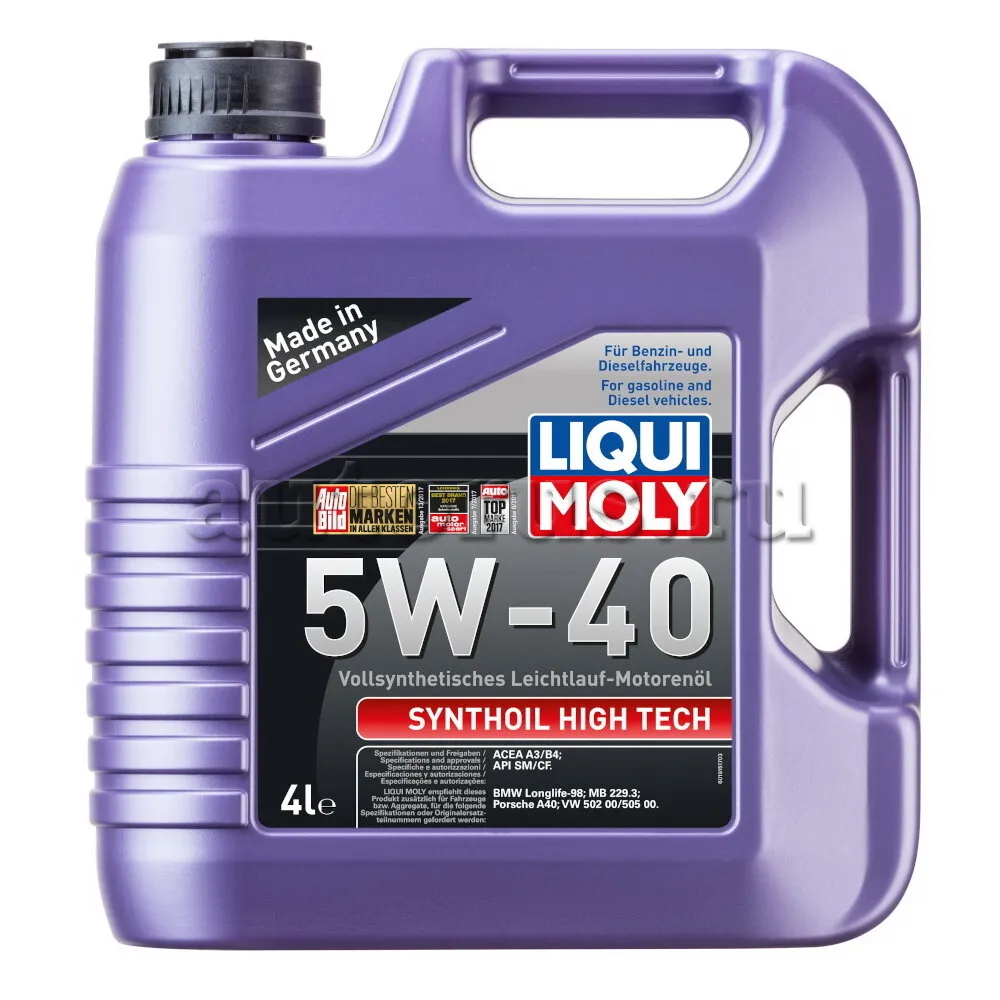 LIQUI MOLY 1915 Масло моторное синтетика LIQUI MOLY Synthoil High Tech 5W-40 4 л.