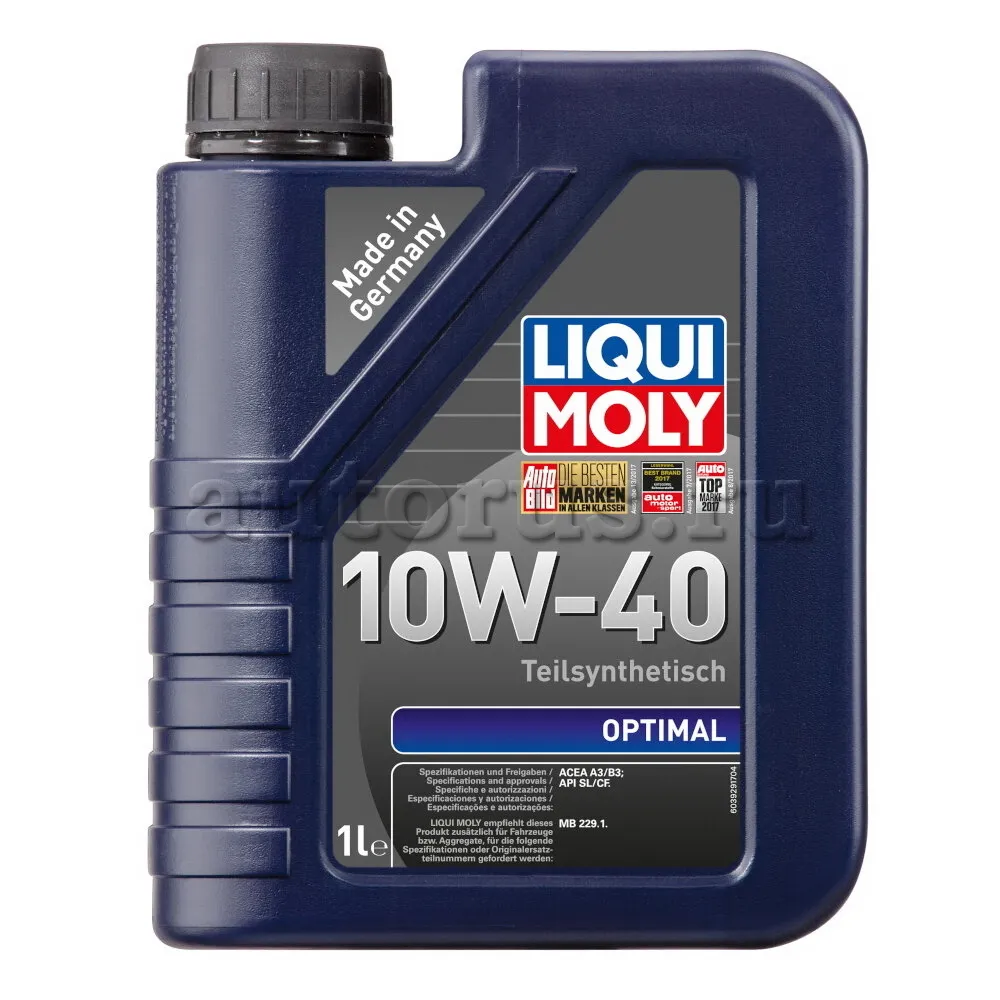 LIQUI MOLY 3929 Масло моторное полусинтетика LIQUI MOLY Optimal 10W-40 1 л.