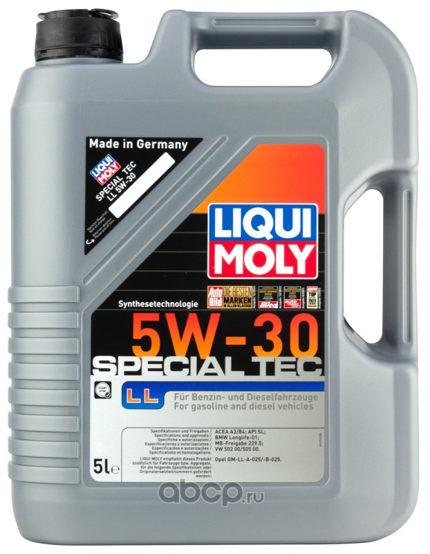 LIQUI MOLY 2448 Масло моторное синтетика LIQUI MOLY Special Tec LL 5W-30 5 л.