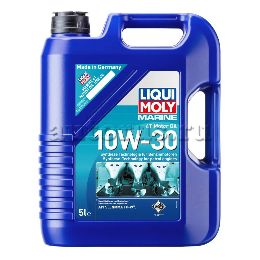 LIQUI MOLY 25023 LiquiMoly НС-синт. мот.масло д/лодок Marine 4T Motor Oil 10W-30 SL (5л)