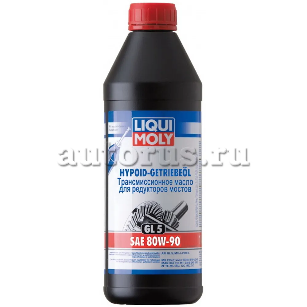 LIQUI MOLY 3924 Минеральное трансмиссионное масло Hypoid-Getriebeoil 80W-90 1л