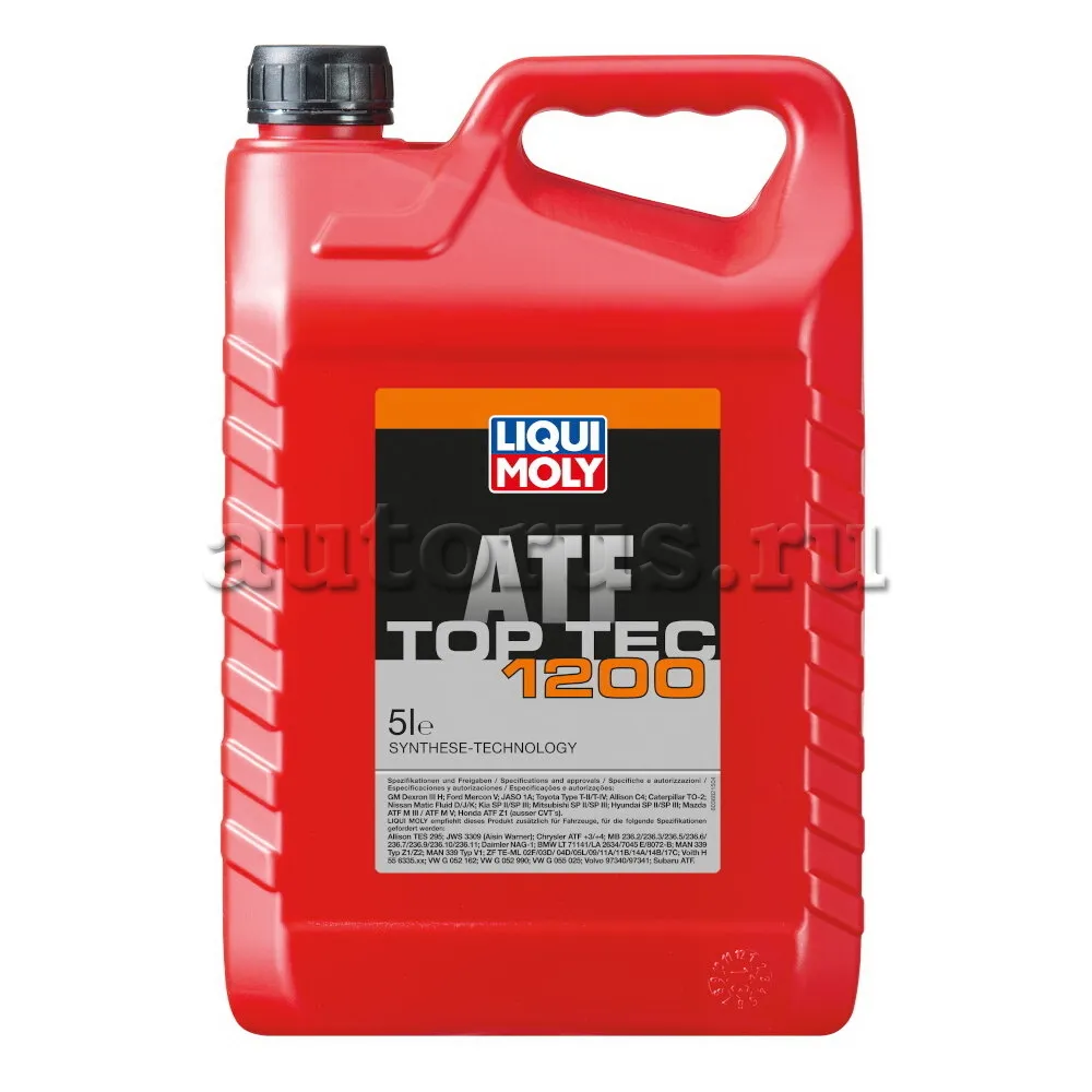 LIQUI MOLY 3682 НС-синтетическое трансмиссионное масло для АКПП Top Tec ATF 1200 5л
