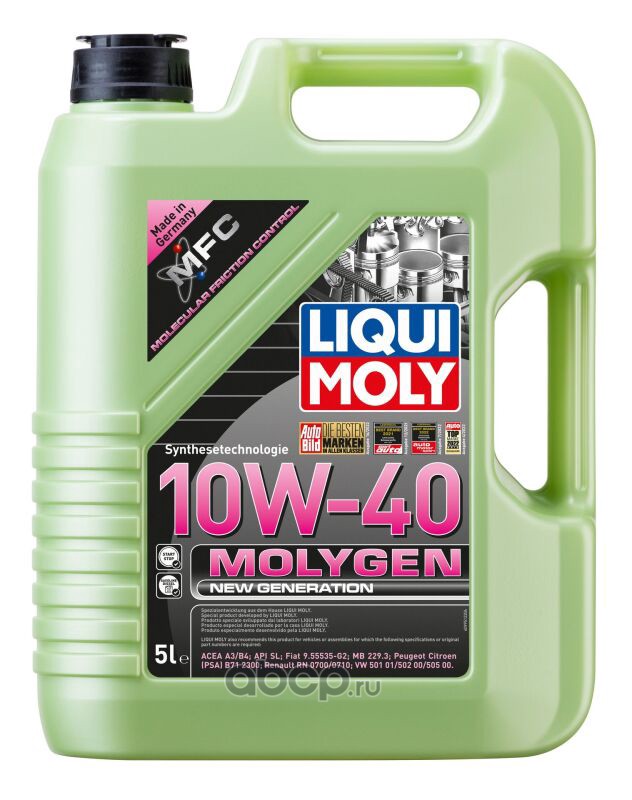 LIQUI MOLY 9951 Масло моторное синтетика LIQUI MOLY Molygen New Generation 10W-40 5 л.