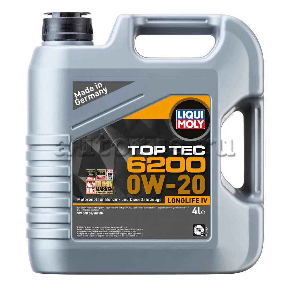 LIQUI MOLY 20788 Масло моторное синтетика LIQUI MOLY Top Tec 6200 0W-20 4 л.