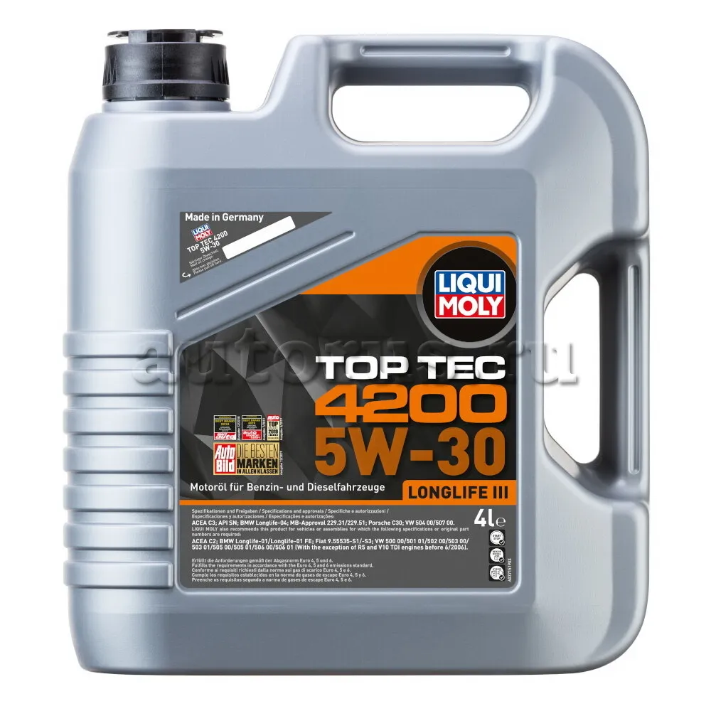 LIQUI MOLY 3715 Масло моторное синтетика LIQUI MOLY Top Tec 4200 5W-30 4 л.