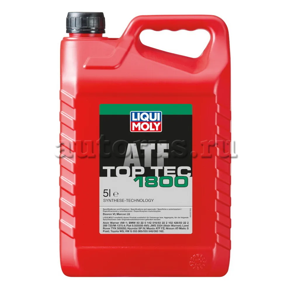 LIQUI MOLY 20662 НС-синтетическое трансмиссионное масло для АКПП Top Tec ATF 1800 5л