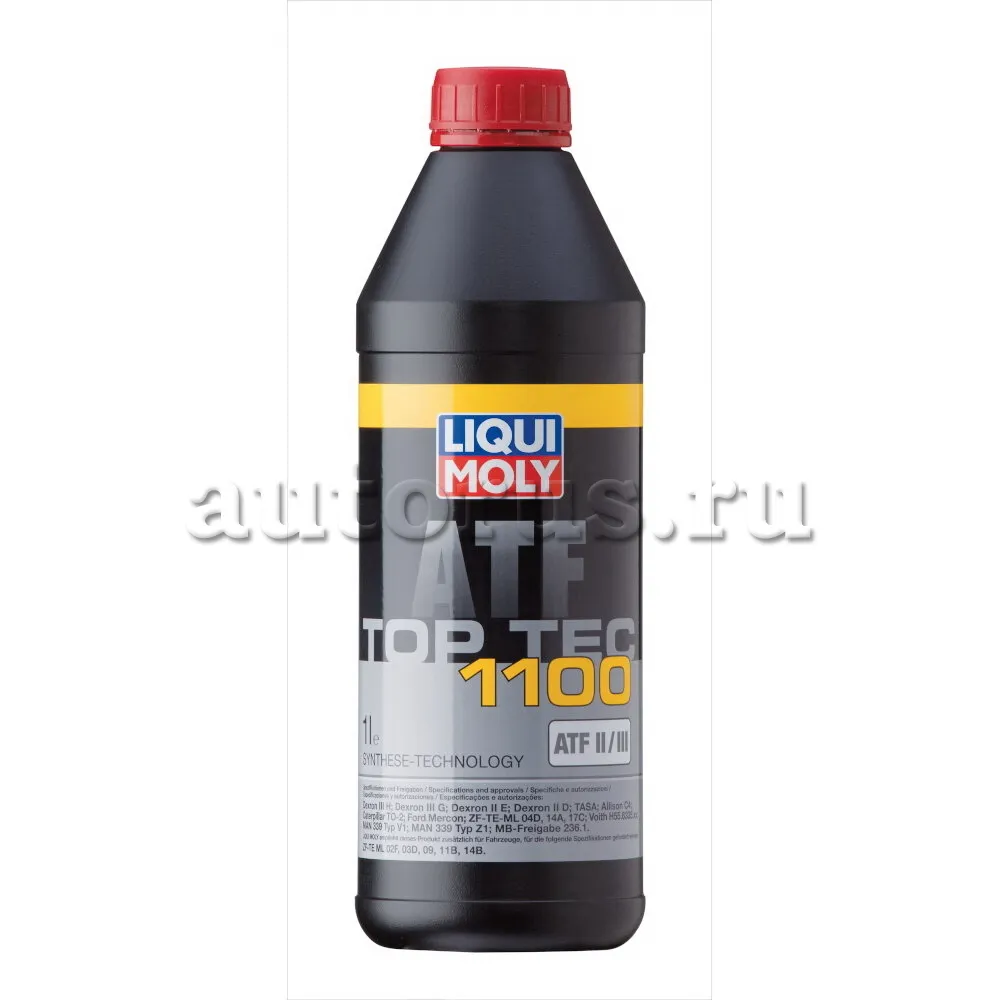LIQUI MOLY 3651 НС-синтетическое трансмиссионное масло для АКПП Top Tec ATF 1100 1л