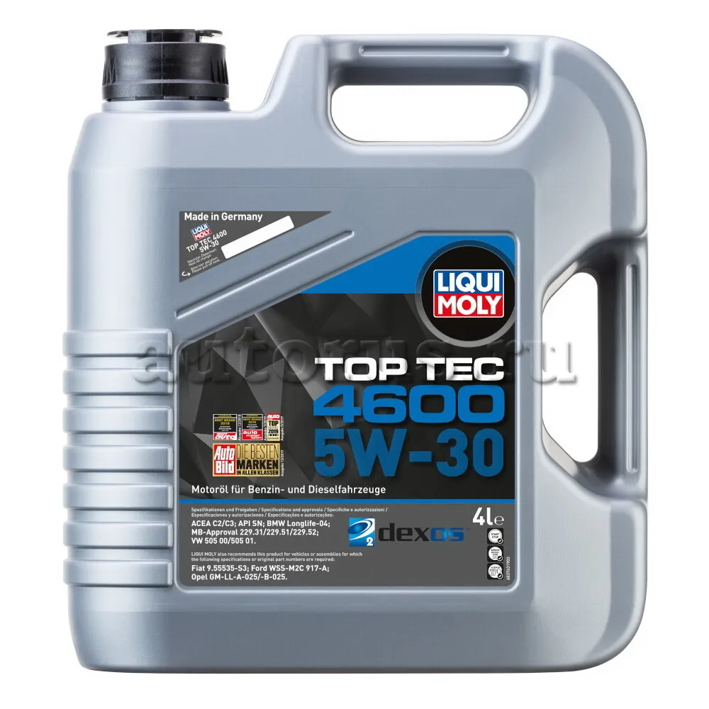 LIQUI MOLY 3763 Масло моторное синтетика LIQUI MOLY Top Tec 4600 5W-30 4 л.