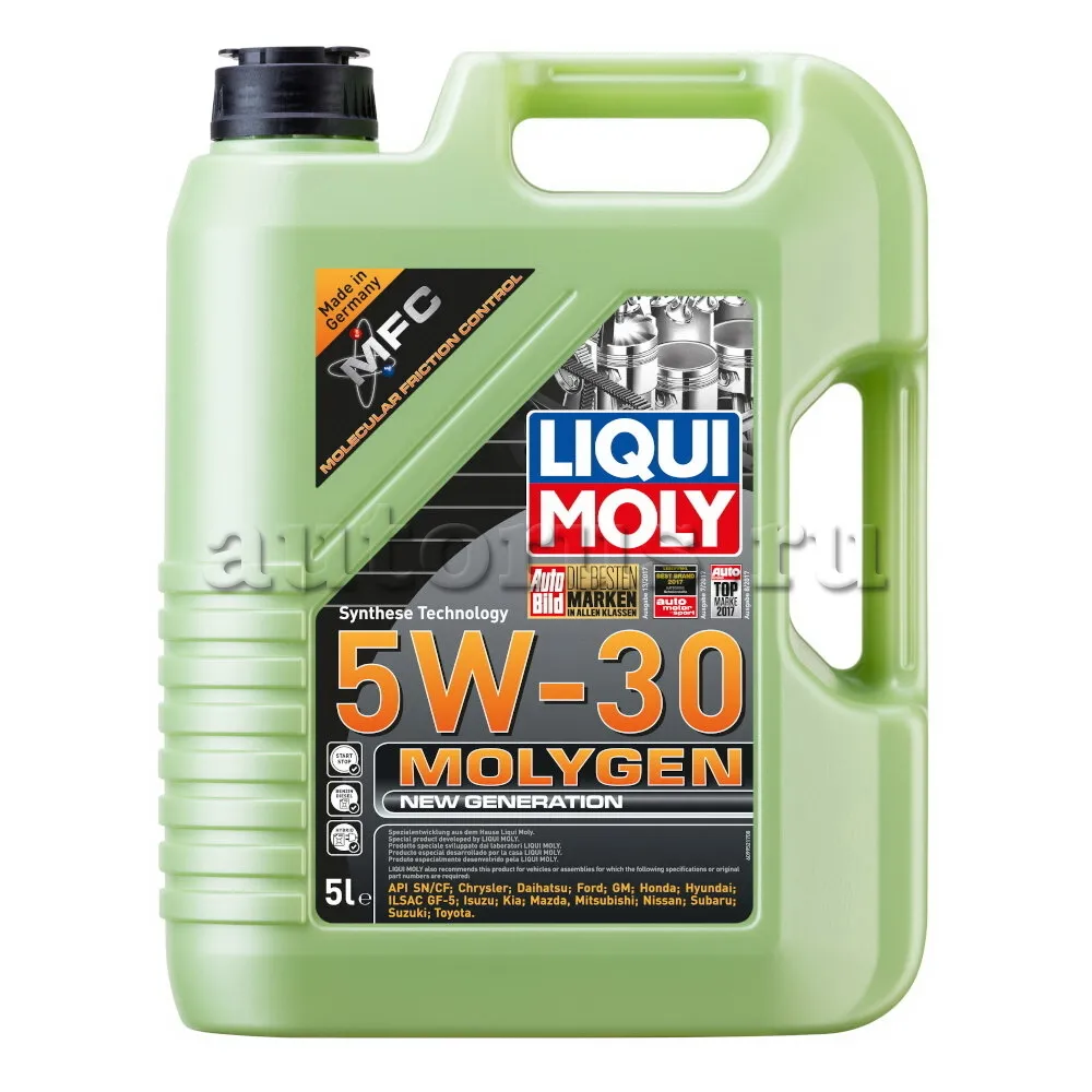 LIQUI MOLY 9043 Масло моторное синтетика LIQUI MOLY Molygen New Generation 5W-30 5 л.