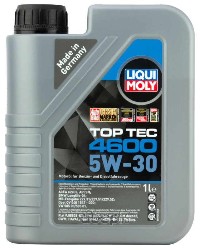 LIQUI MOLY 2315 Масло моторное синтетика LIQUI MOLY Top Tec 4600 5W-30 1 л.