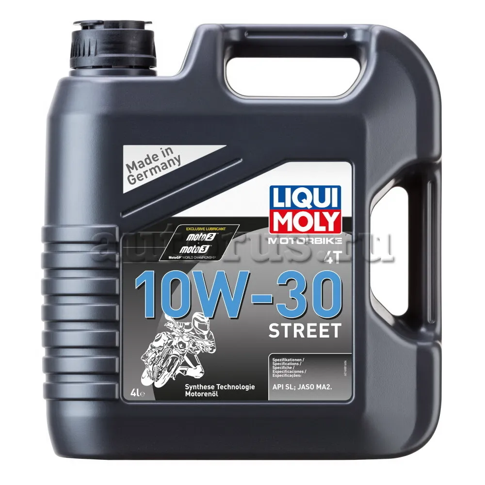 LIQUI MOLY 1688 LiquiMoly НС-синт. мот.масло д/4-т.мотоц. Motorbike 4T Street 10W-30 SL MA2 (4л)