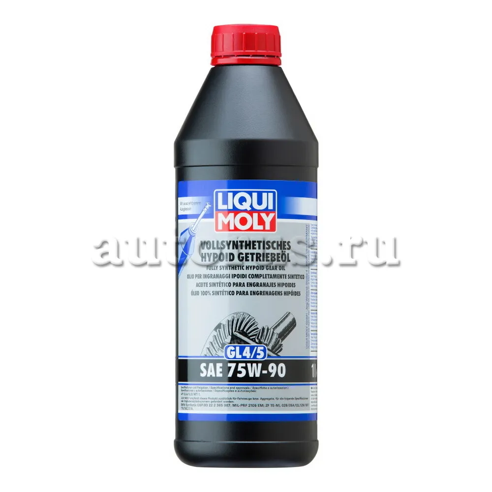 LIQUI MOLY 1024 Синтетическое трансмиссионное масло Vollsynthetisches Hypoid-Getriebeoil 75W-90 1л