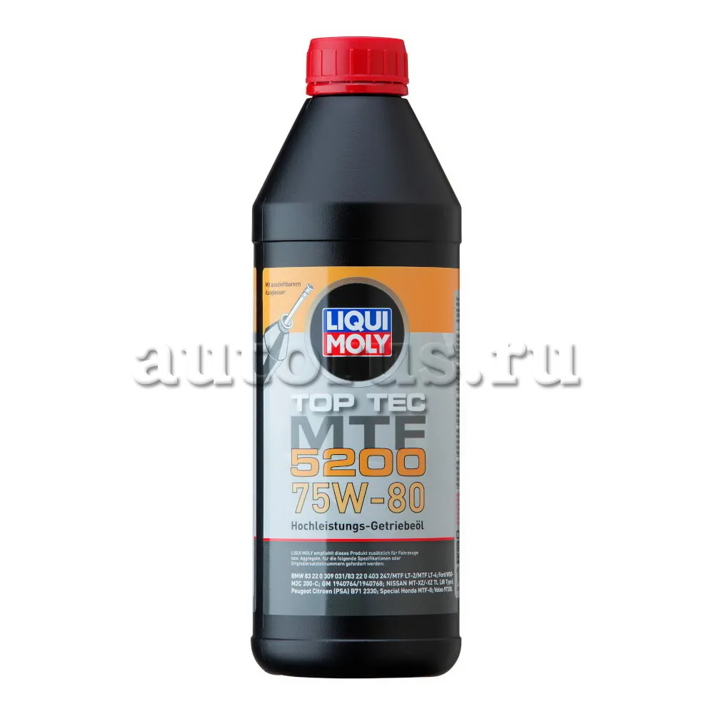 LIQUI MOLY 20845 НС-синтетическое трансмиссионное масло Top Tec MTF 5200 75W-80 1л