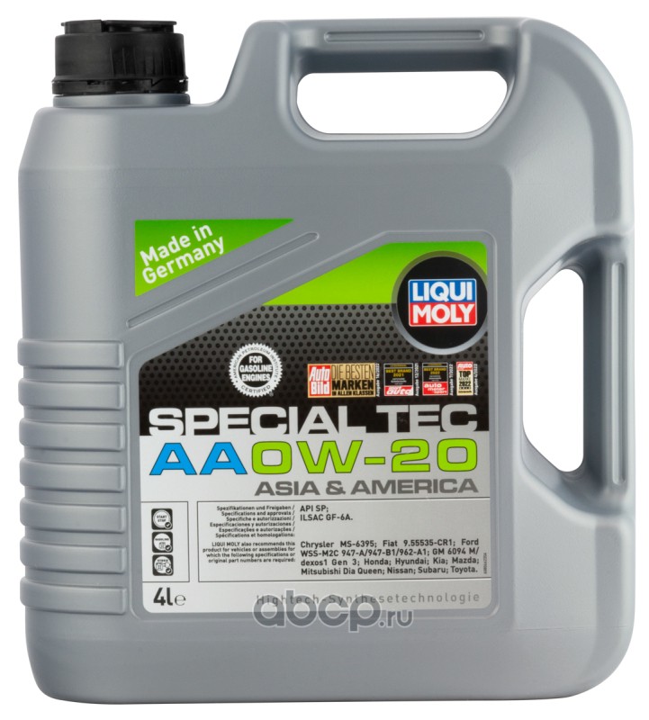 LIQUI MOLY 9705 Масло моторное синтетика LIQUI MOLY Special Tec AA 0W-20 4 л.