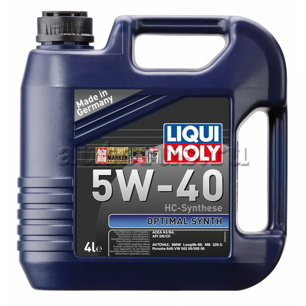 LIQUI MOLY 3926 Масло моторное синтетика LIQUI MOLY Optimal Synth 5W-40 4 л.