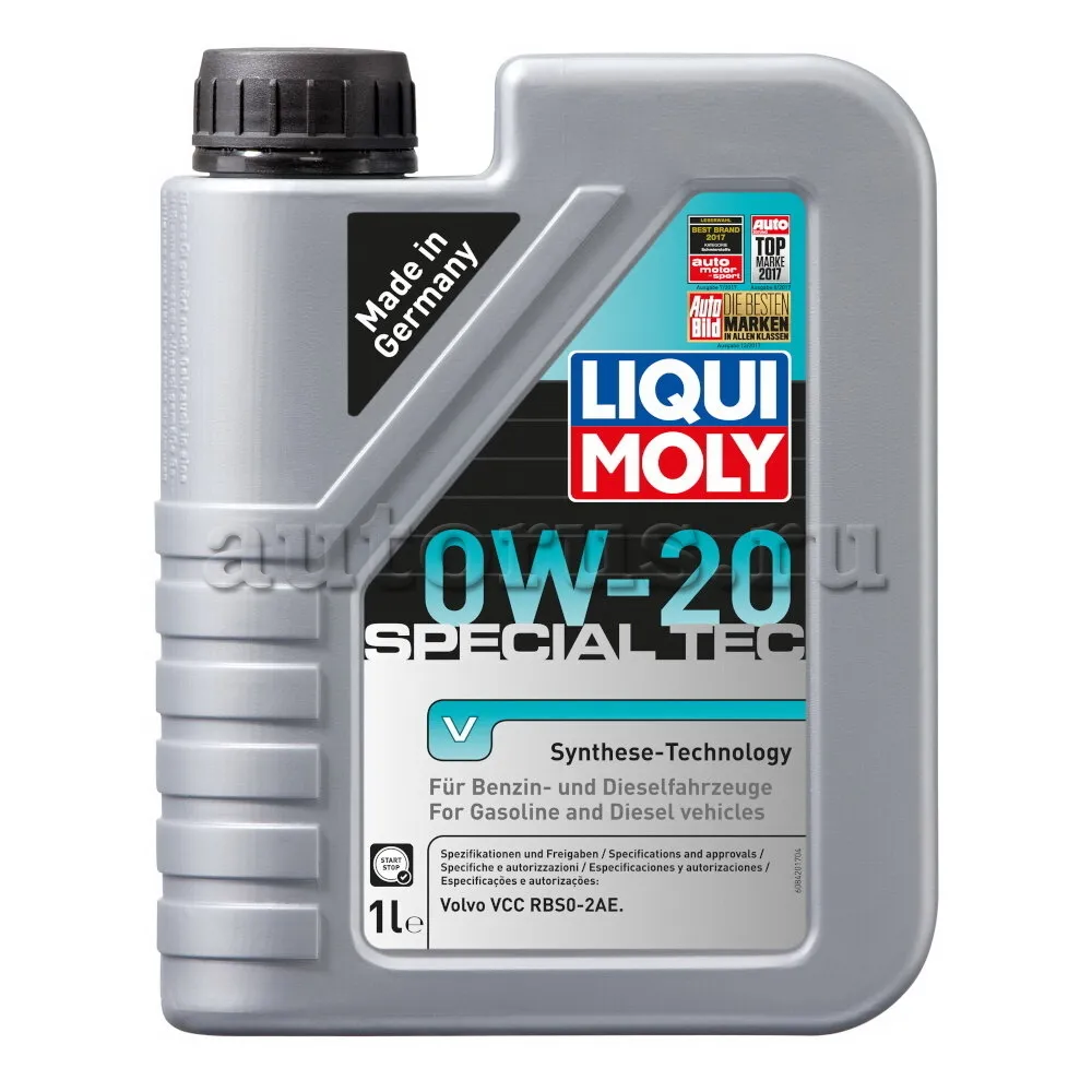 LIQUI MOLY 20631 Масло моторное синтетика LIQUI MOLY Special Tec V 0W-20 1 л.