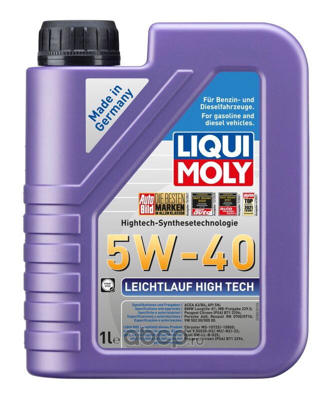 LIQUI MOLY 2327 Масло моторное синтетика LIQUI MOLY Leichtlauf High Tech 5W-40 1 л.