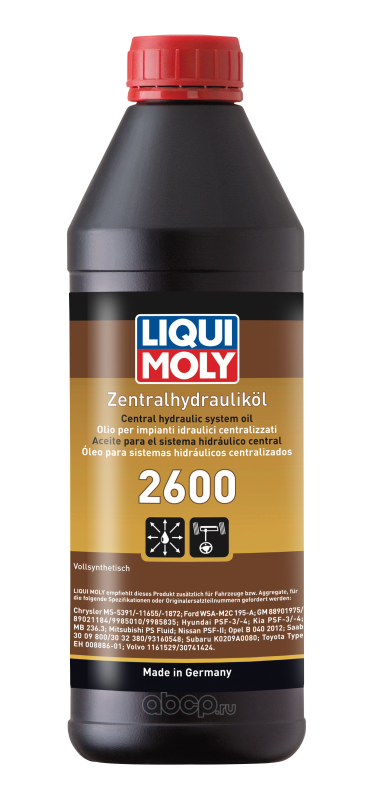 LIQUI MOLY 21603 LiquiMoly Синт. гидр.жидк. Zentralhydraulik-Oil 2600 (1л)