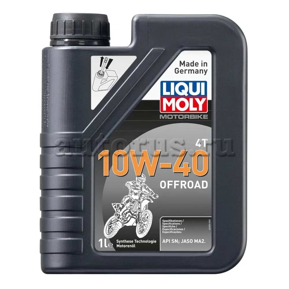LIQUI MOLY 3055 LiquiMoly НС-синт. мот.масло д/4-т.мотоц. Motorbike 4T Offroad 10W-40 SN MA2 (1л)