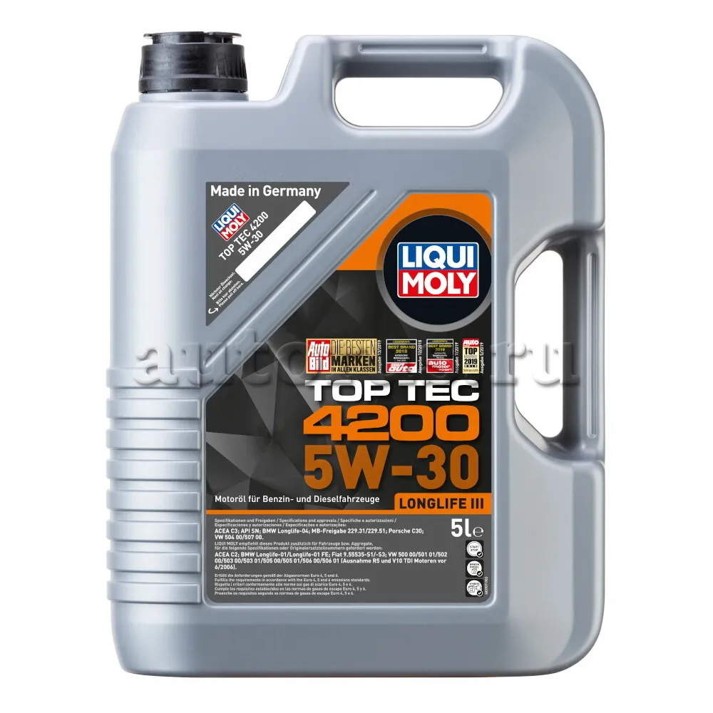 LIQUI MOLY 7661 Масло моторное синтетика LIQUI MOLY Top Tec 4200 5W-30 5 л.
