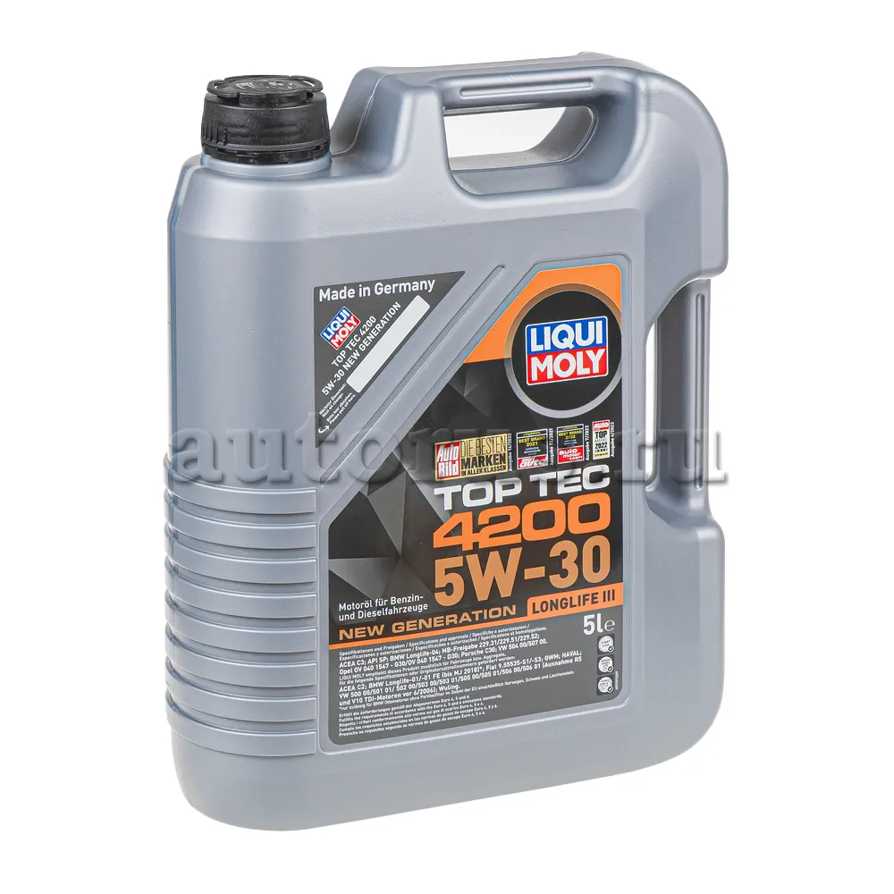 LIQUI MOLY 8973 Масло моторное синтетика LIQUI MOLY Top Tec 4200 New Generation 5W-30 5 л.