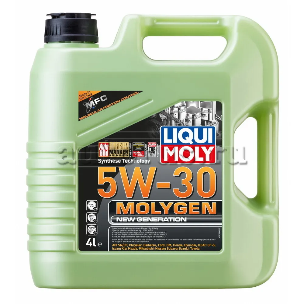 LIQUI MOLY 9042 Масло моторное синтетика LIQUI MOLY Molygen New Generation 5W-30 4 л.