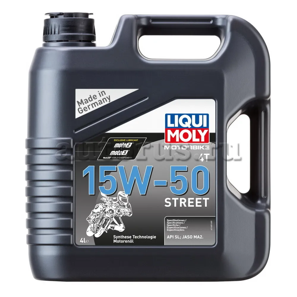 LIQUI MOLY 1689 LiquiMoly НС-синт. мот.масло д/4-т.мотоц. Motorbike 4T Street 15W-50 SL MA2 (4л)