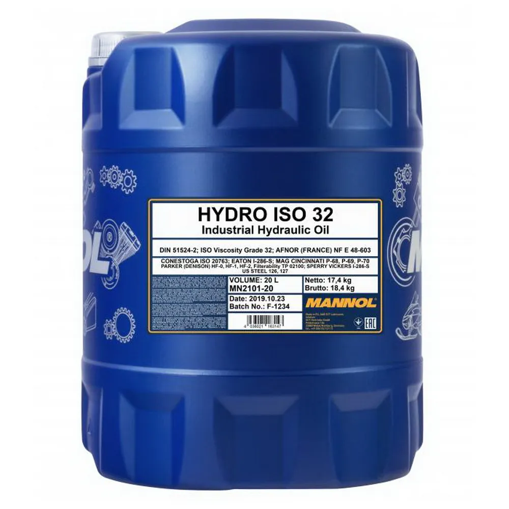 MANNOL MN210120 Масло гидравлическое Mannol Hydro ISO 32 20 л.