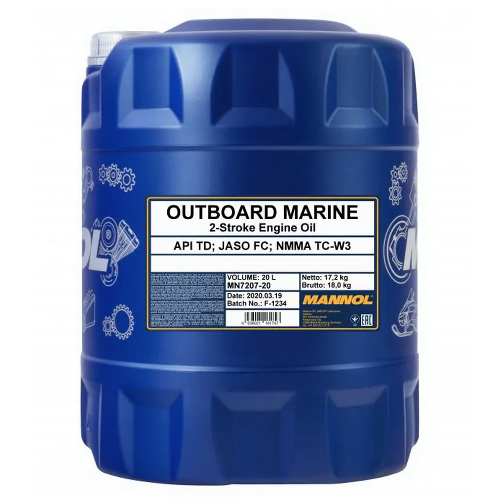 MANNOL MN720720 Масло моторное MANNOL 7207 OUTBOARD MARINE 20L