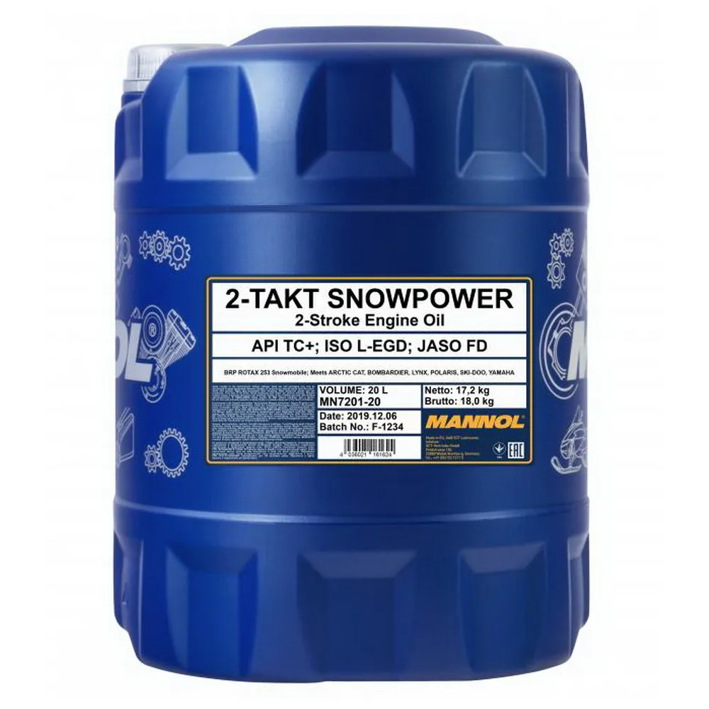 MANNOL MN720120 Масло моторное MANNOL 7201 2-TAKT SNOWPOWER 20L