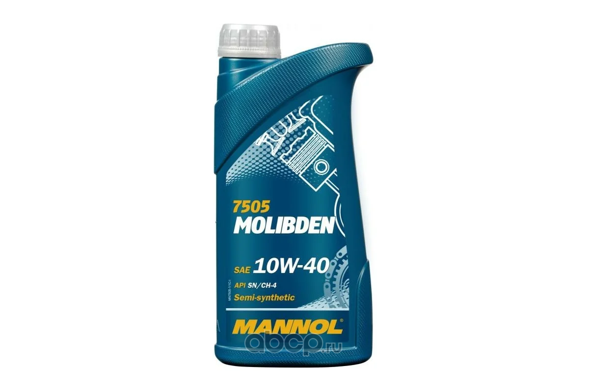 MANNOL 75051 Масло моторное полусинтетика MANNOL Molibden Benzin 10W-40 1 л.