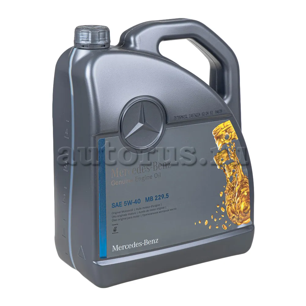MERCEDES-BENZ A000989630813AAEW Масло моторное синтетика MERCEDES-BENZ Genuine MB 229.5 5W-40 5 л.