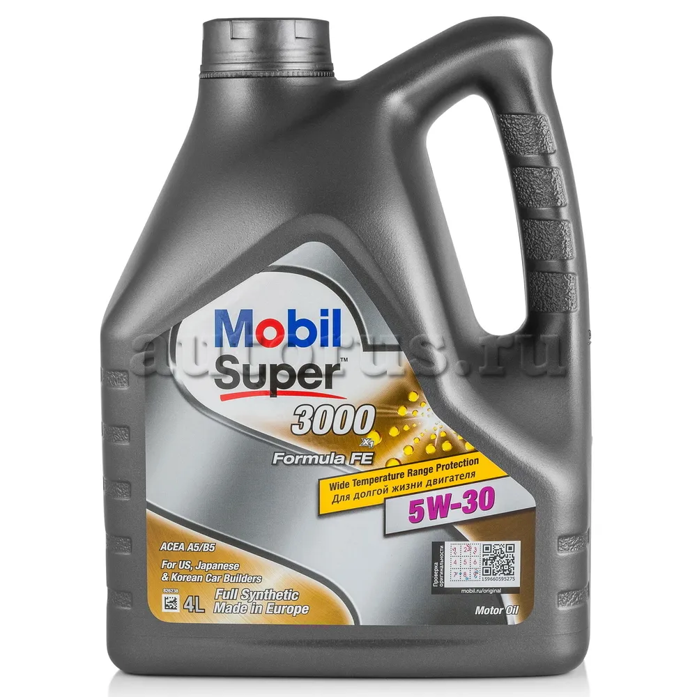 Mobil 152564 Масло моторное синтетика Mobil Super 3000 X1 Formula FE 5W-30 4 л.