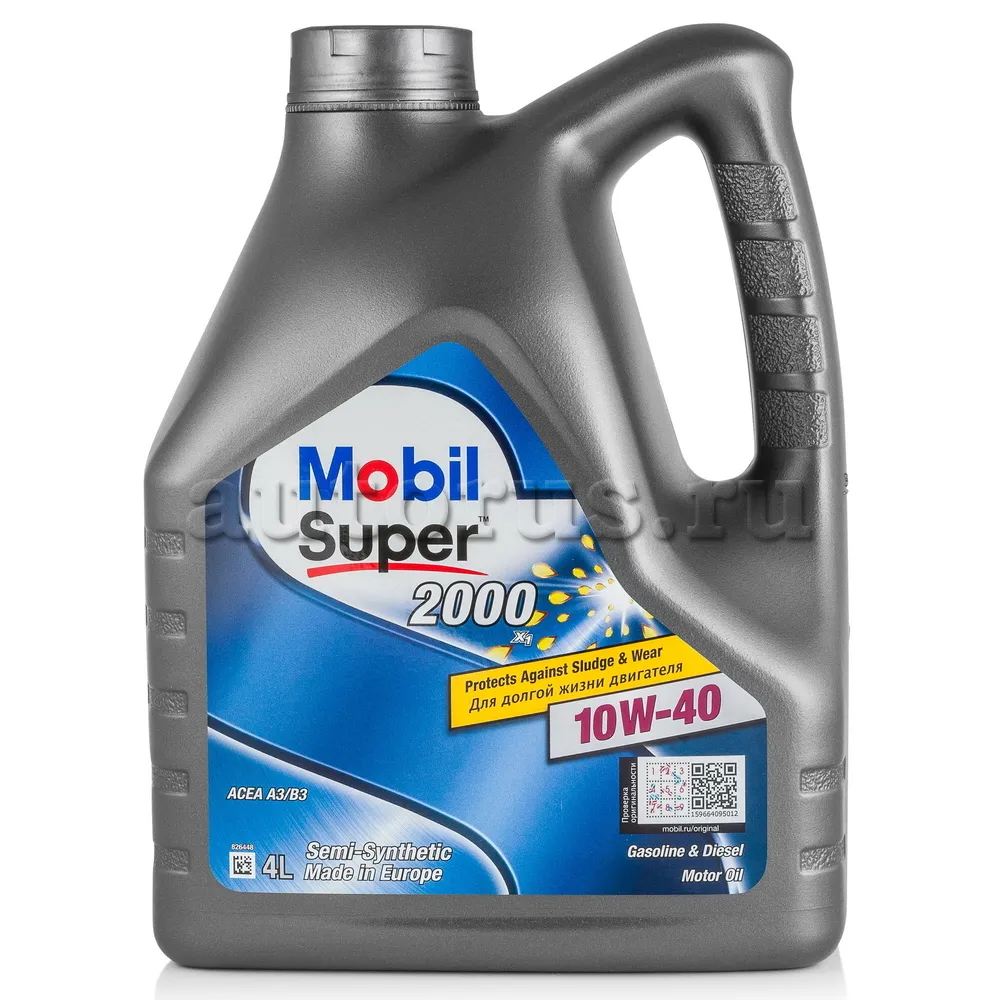 Mobil 152568 Масло моторное полусинтетика Mobil Super 2000 X1 10W-40 4 л.